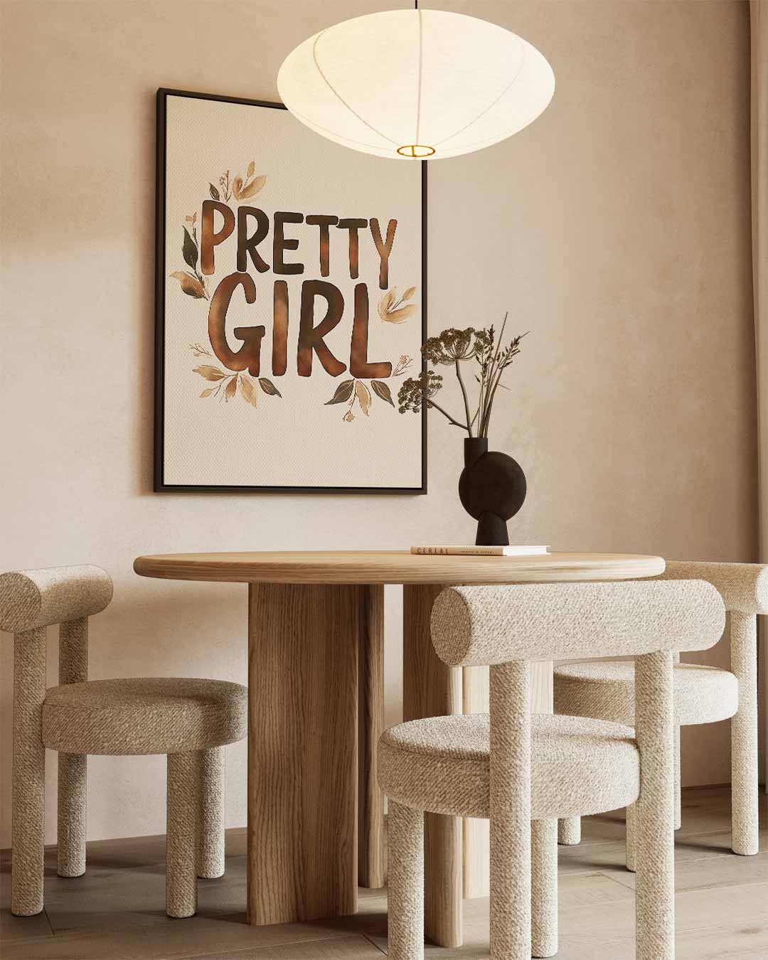 Lovely Girl Bloemenposter Kunstwerk-canvas-dibond-plexiglas-wanddecoratie-WallArtistic