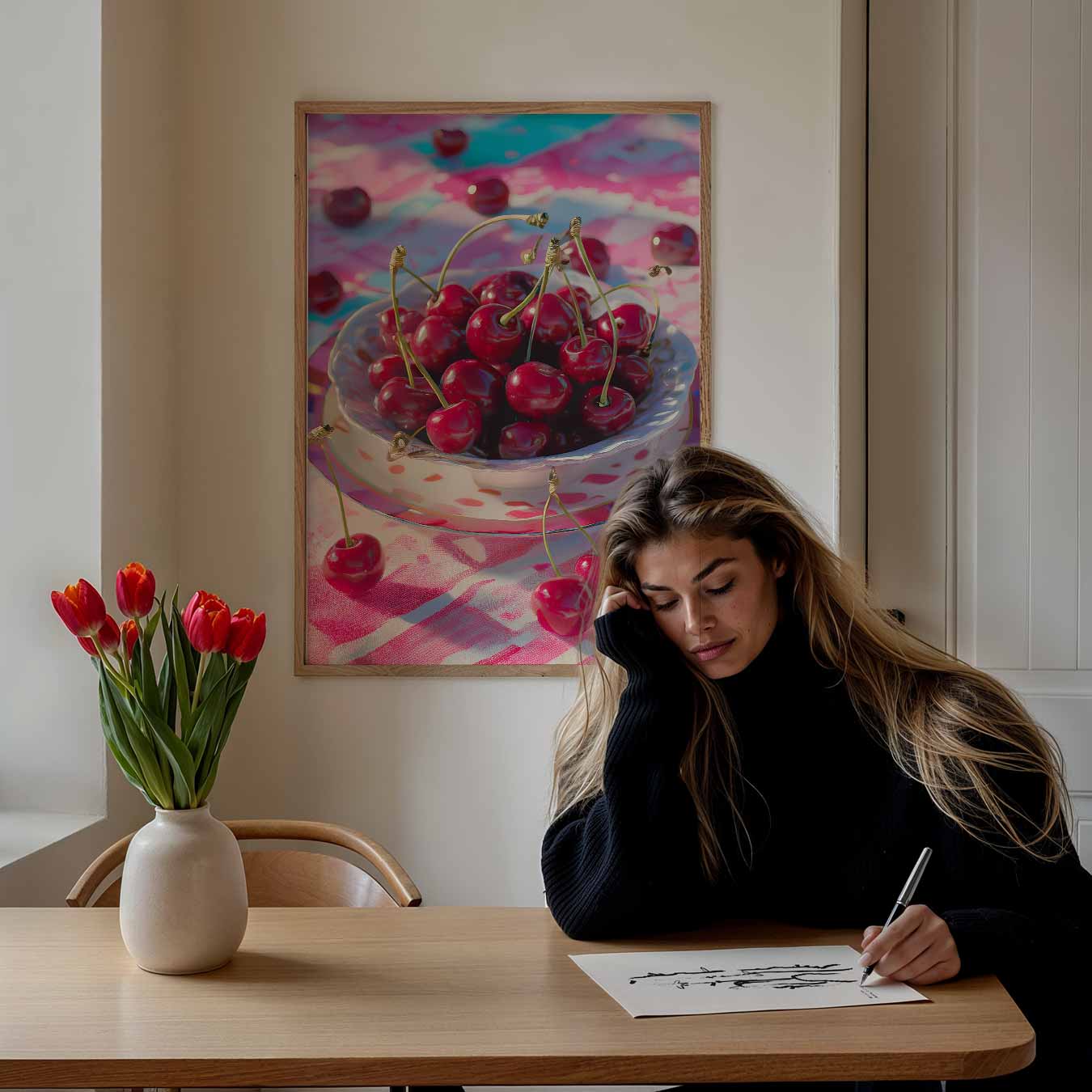 Kersenfeestje Poster-WallArtistic