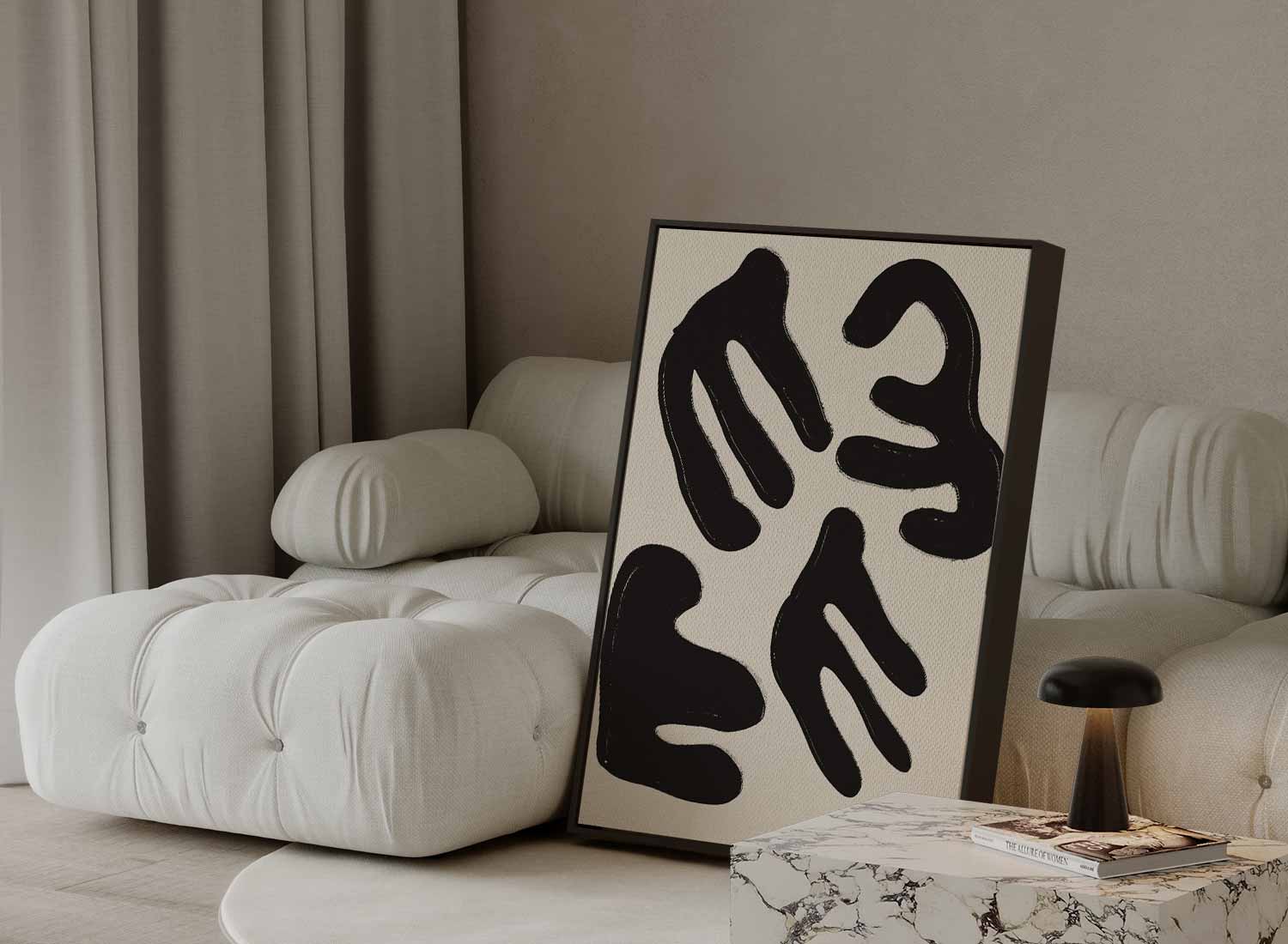 Organische Abstractie Kunstwerk-canvas-dibond-plexiglas-wanddecoratie-WallArtistic
