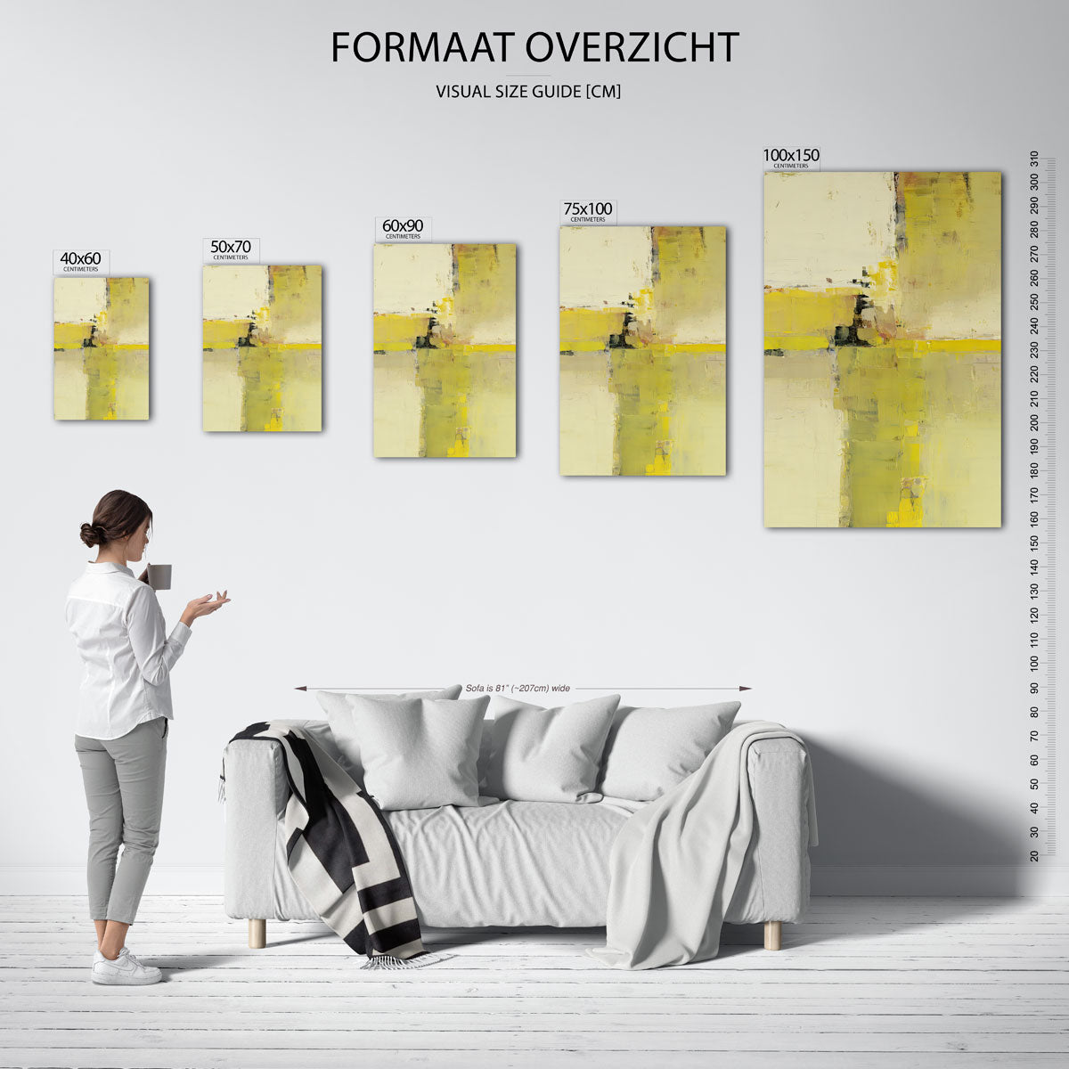 Geometrische kleurencompositie Kunstwerk