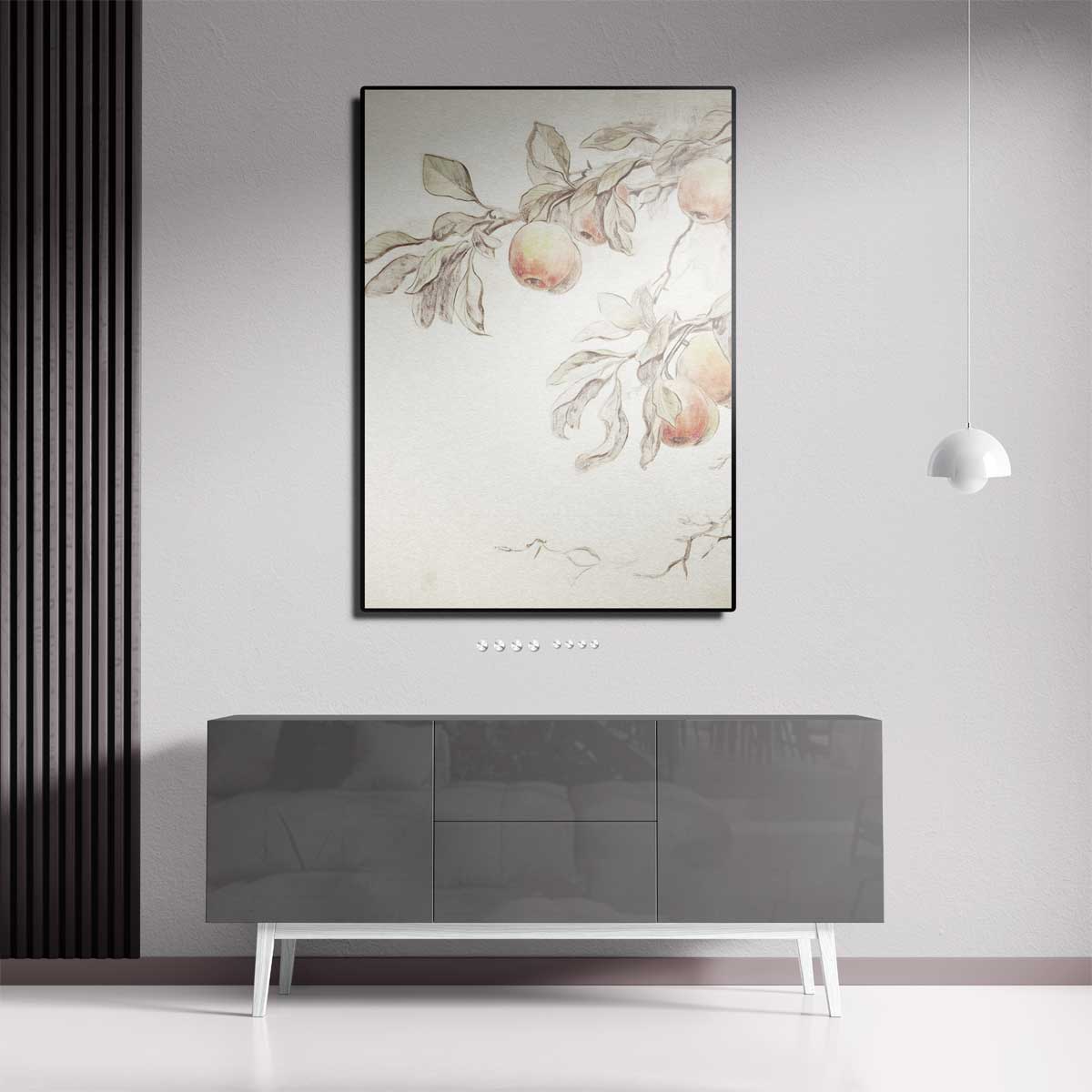 Appels aan de Boom Kunstwerk-canvas-dibond-plexiglas-wanddecoratie-WallArtistic