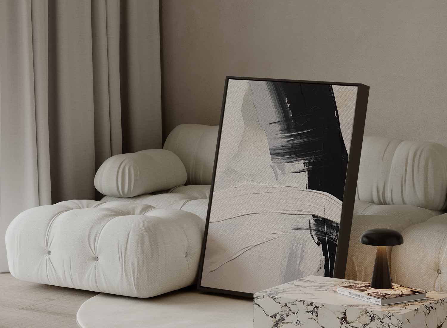 "Abstracte Minimalistische Expressie" Kunstwerk-canvas-dibond-plexiglas-wanddecoratie-WallArtistic