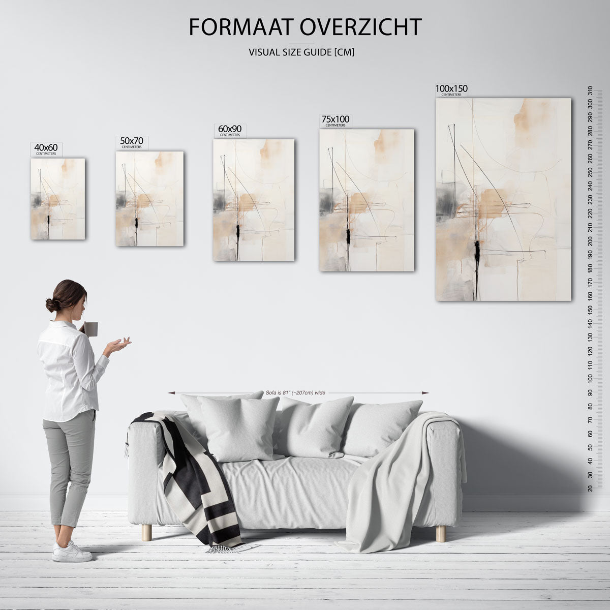 Lijnen en vormen Kunstwerk
