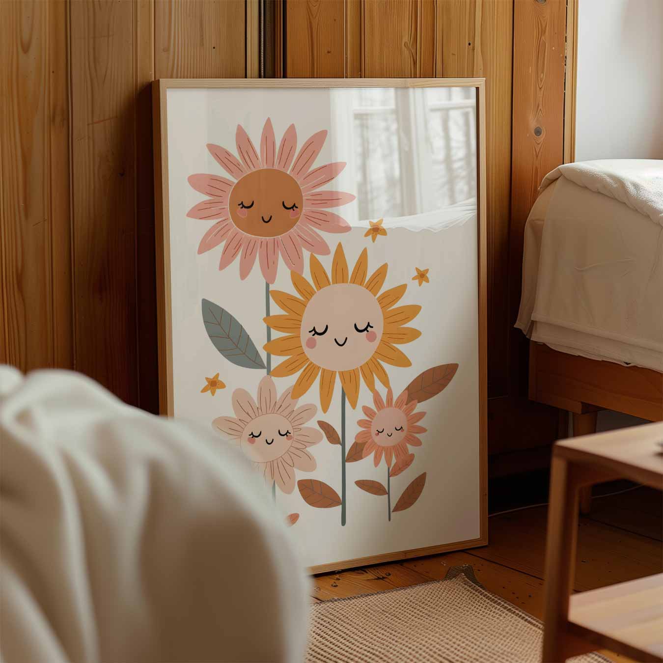 Schattige Bloemenfamilie Poster-WallArtistic
