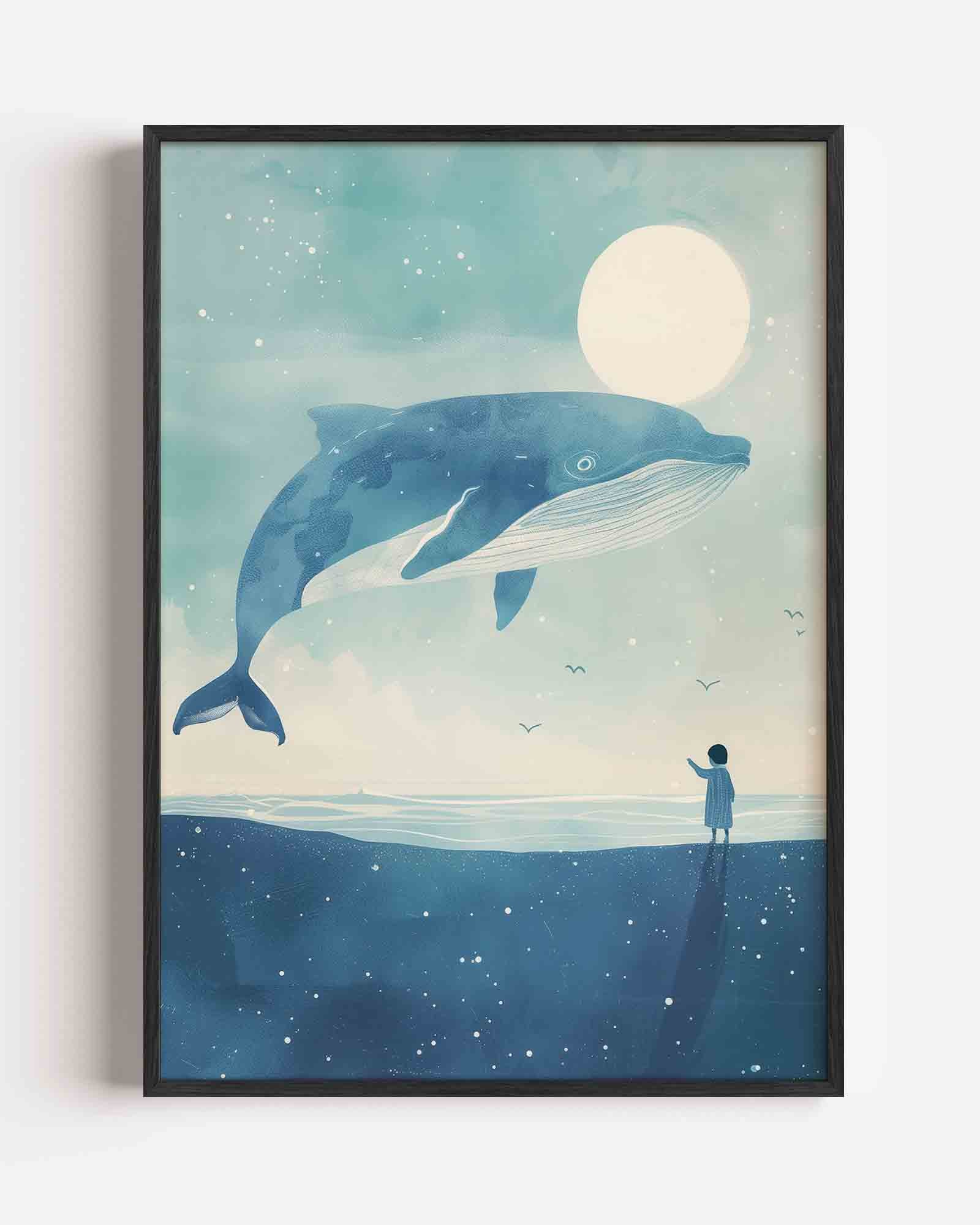 Walvis en kind Poster