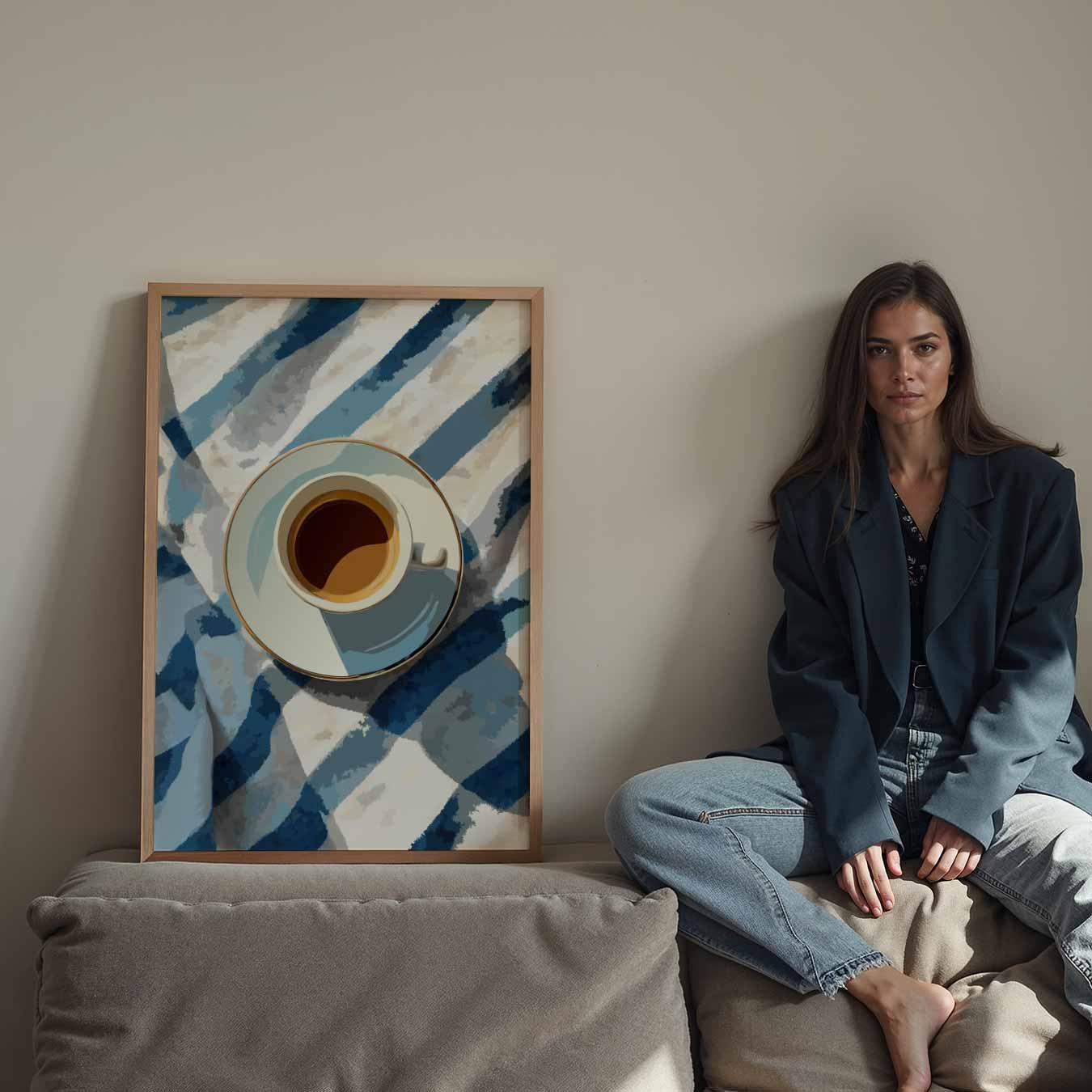 Koffietijd Waterverf Stijl Poster-WallArtistic