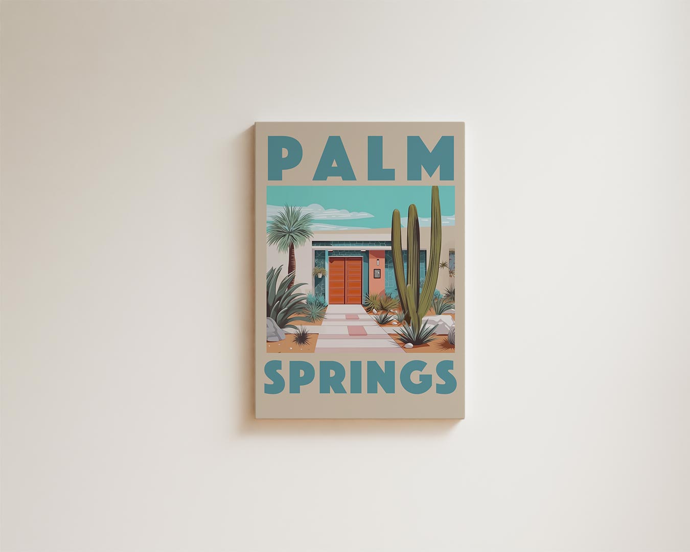 Palm Springs Retro Kunstwerk-canvas-dibond-plexiglas-wanddecoratie-WallArtistic