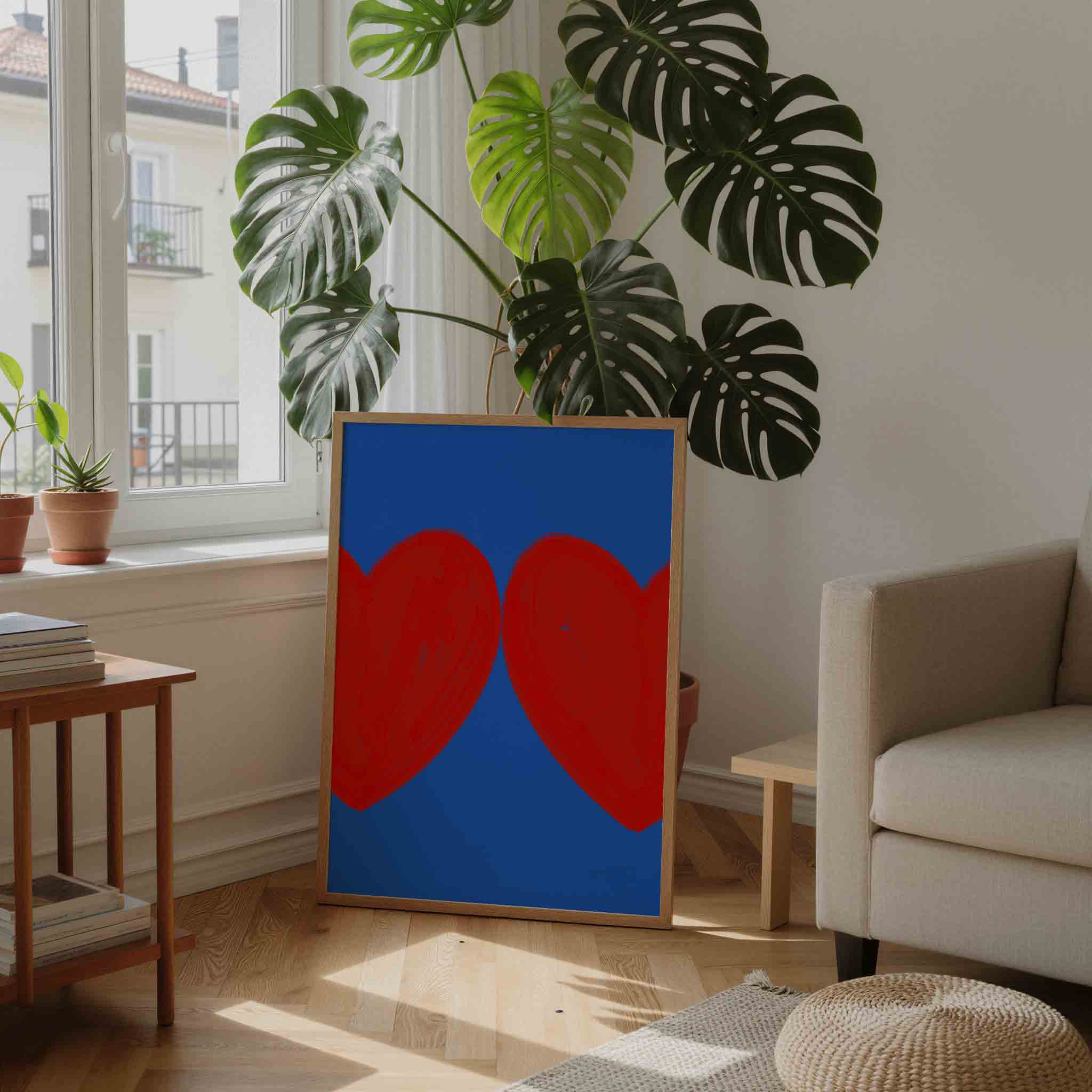 Rode harten Poster
