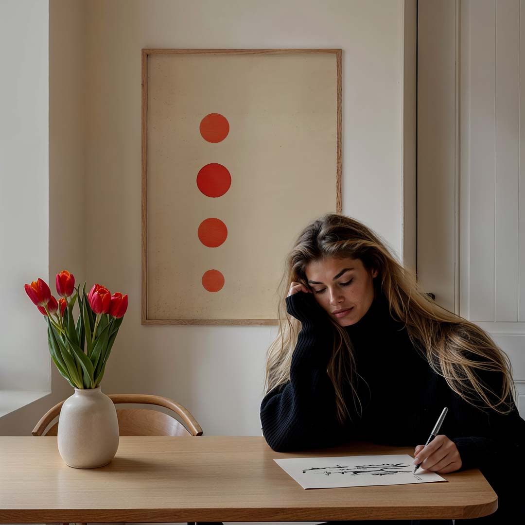 Retro Stippen Poster-WallArtistic