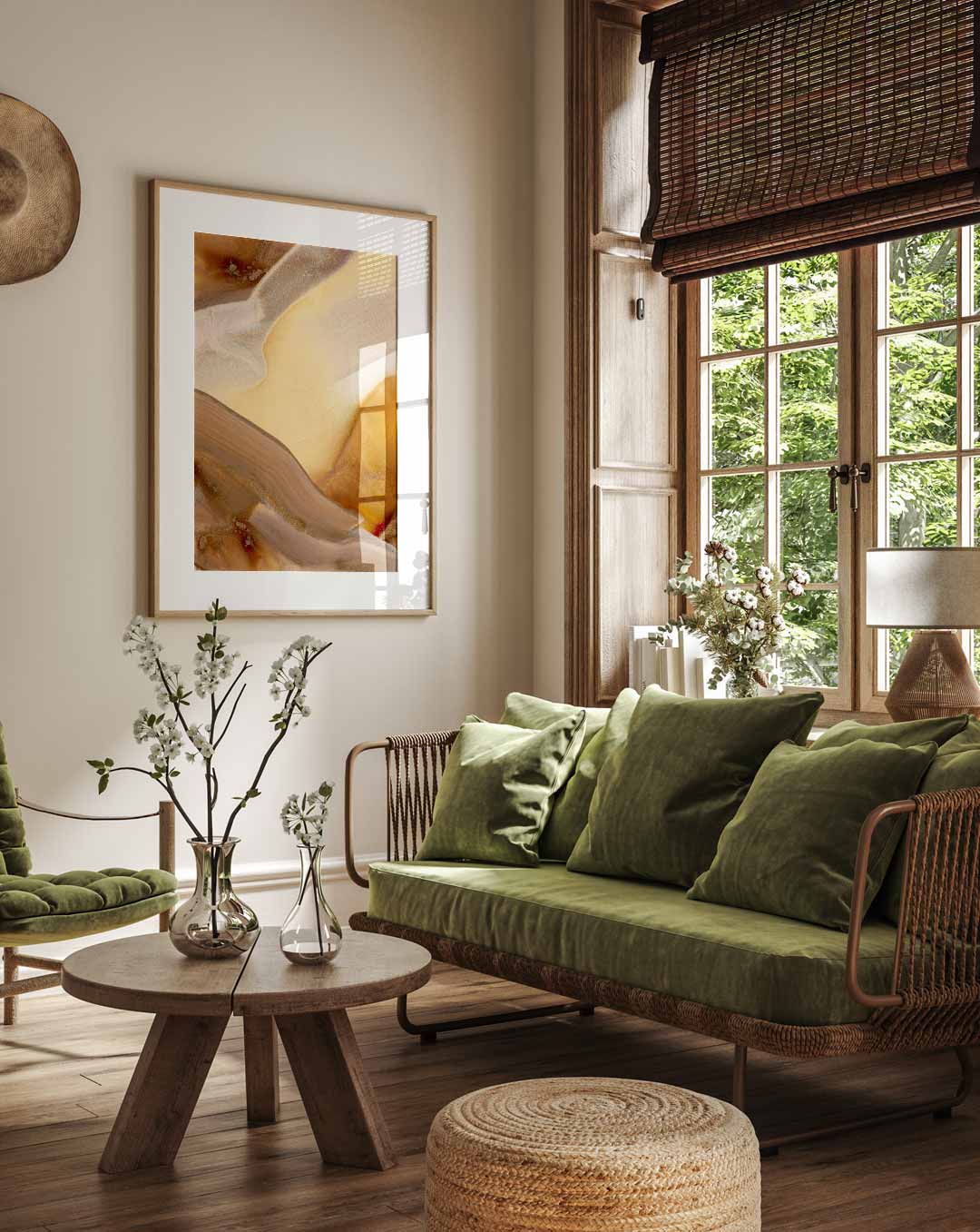 Aardetinten Abstract Poster-WallArtistic