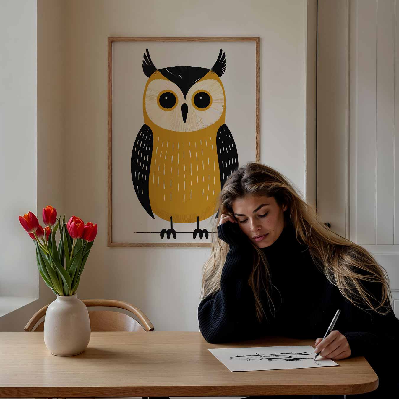 Schattige Uilenposter voor Thuis Poster