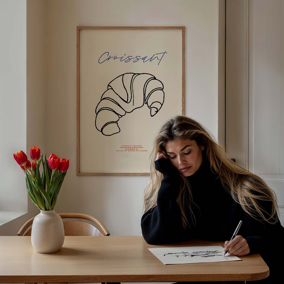 Stijlvolle Croissant Poster-WallArtistic