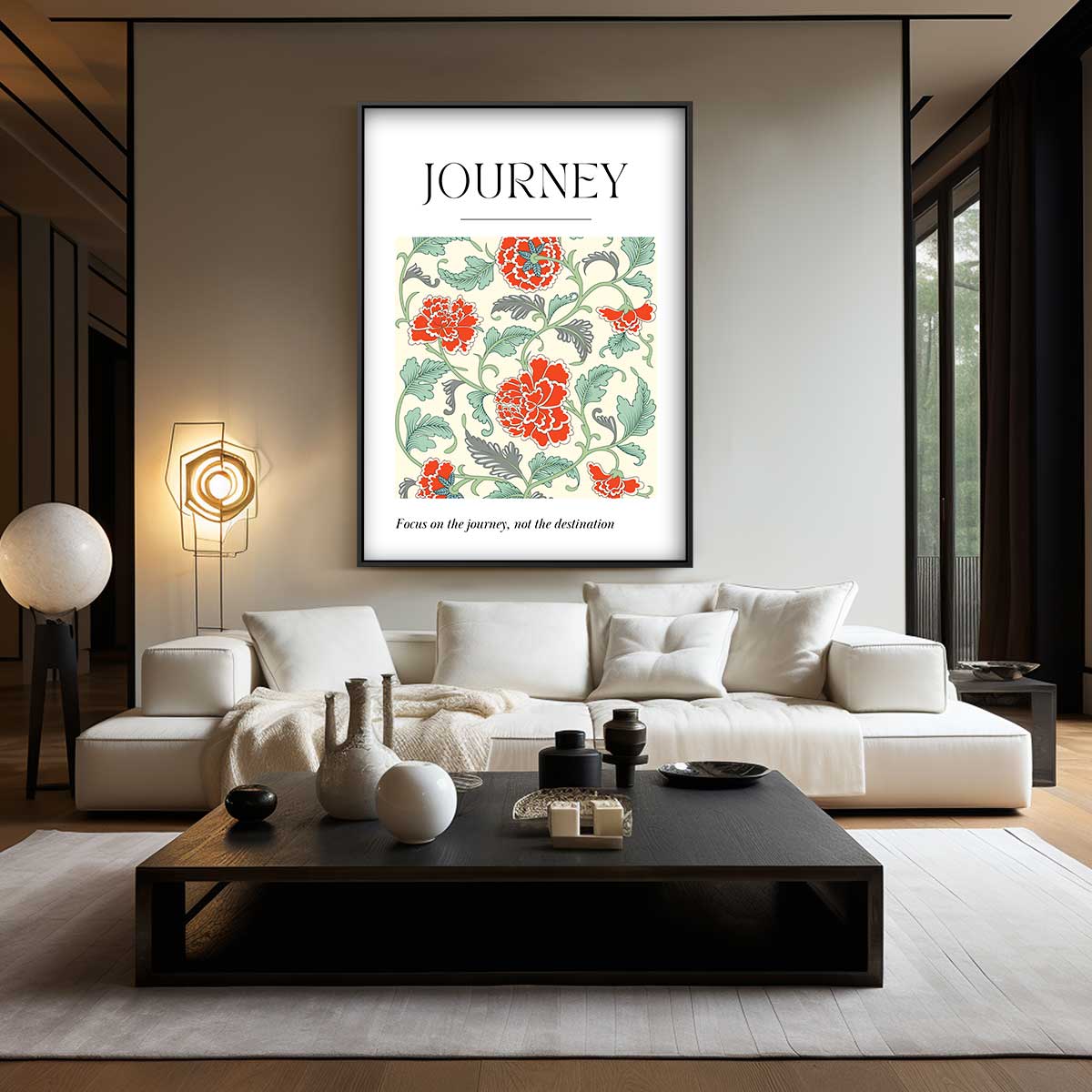 Bloemrijke Reis Kunstwerk-canvas-dibond-plexiglas-wanddecoratie-WallArtistic