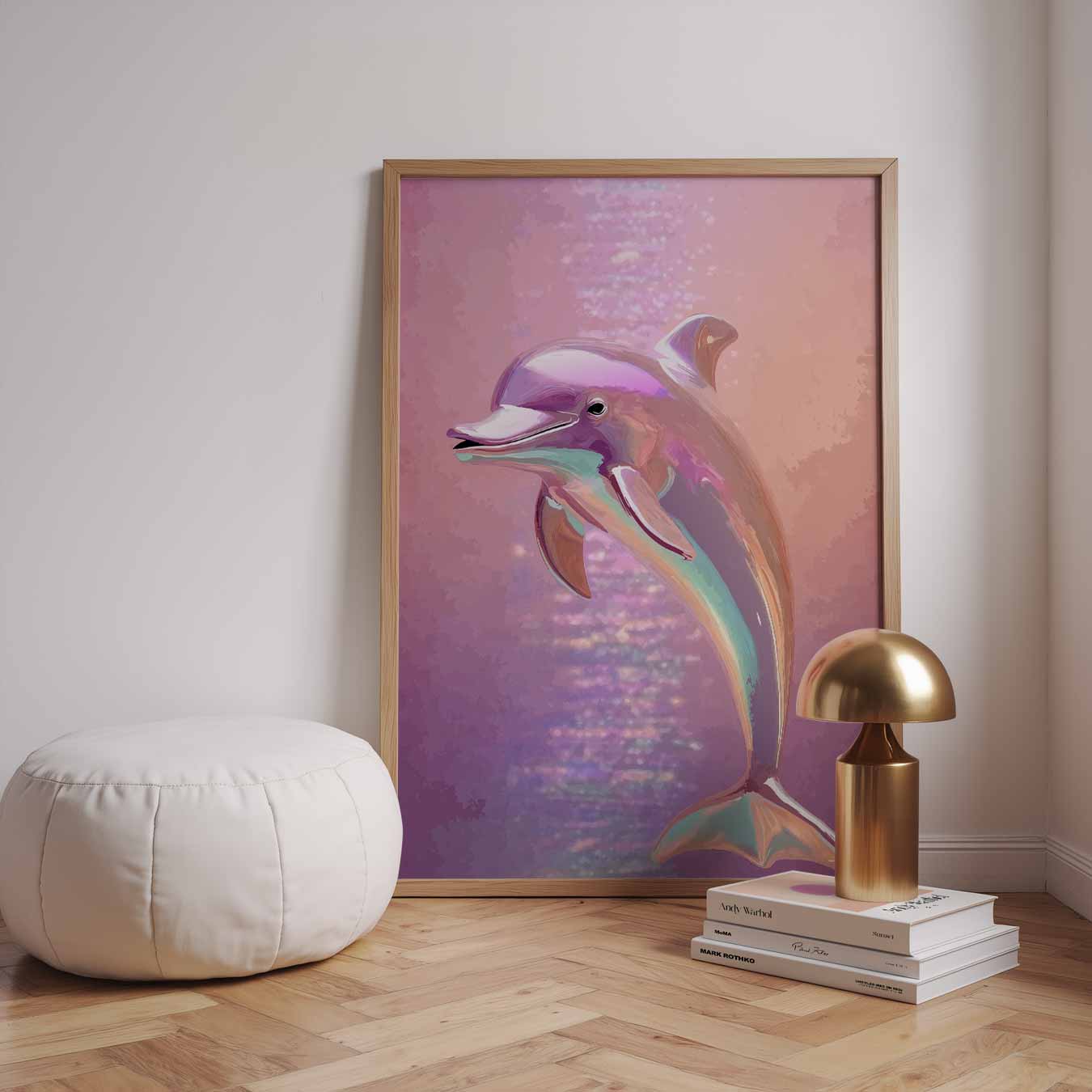 Betoverende Dolfijn Fantasie Poster-WallArtistic