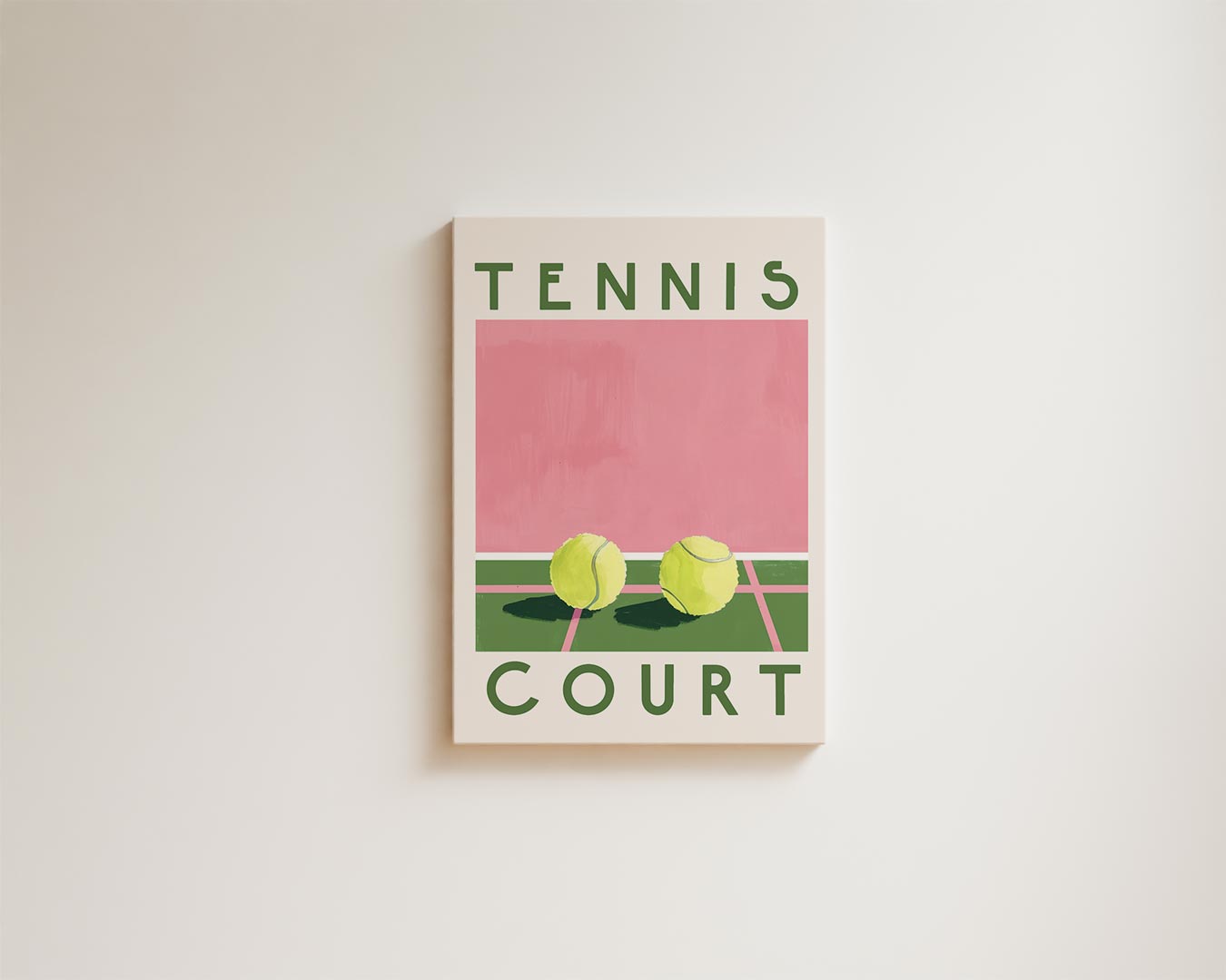 Tennisbaan Droom Kunstwerk-canvas-dibond-plexiglas-wanddecoratie-WallArtistic