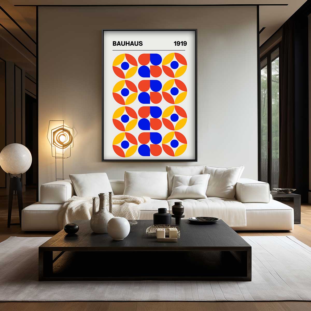 Bauhaus Geometrische Poster Kunstwerk-canvas-dibond-plexiglas-wanddecoratie-WallArtistic