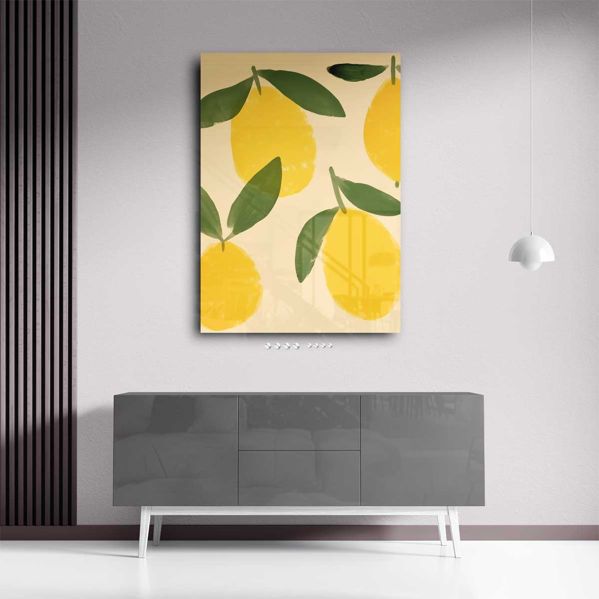 Zonnige Citroenfantasie Kunstwerk-canvas-dibond-plexiglas-wanddecoratie-WallArtistic
