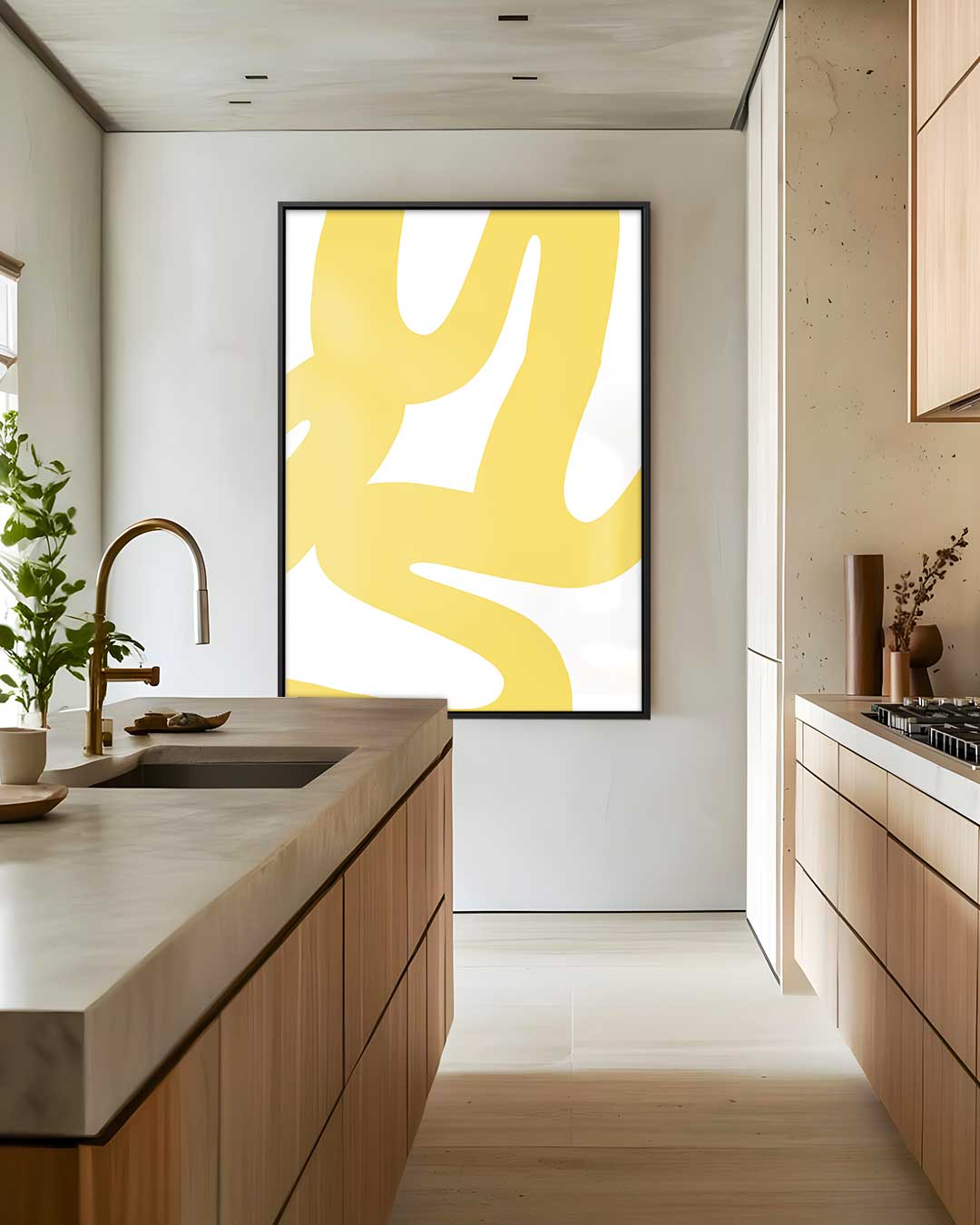 Zonnige Kronkelingen Kunstwerk-canvas-dibond-plexiglas-wanddecoratie-WallArtistic