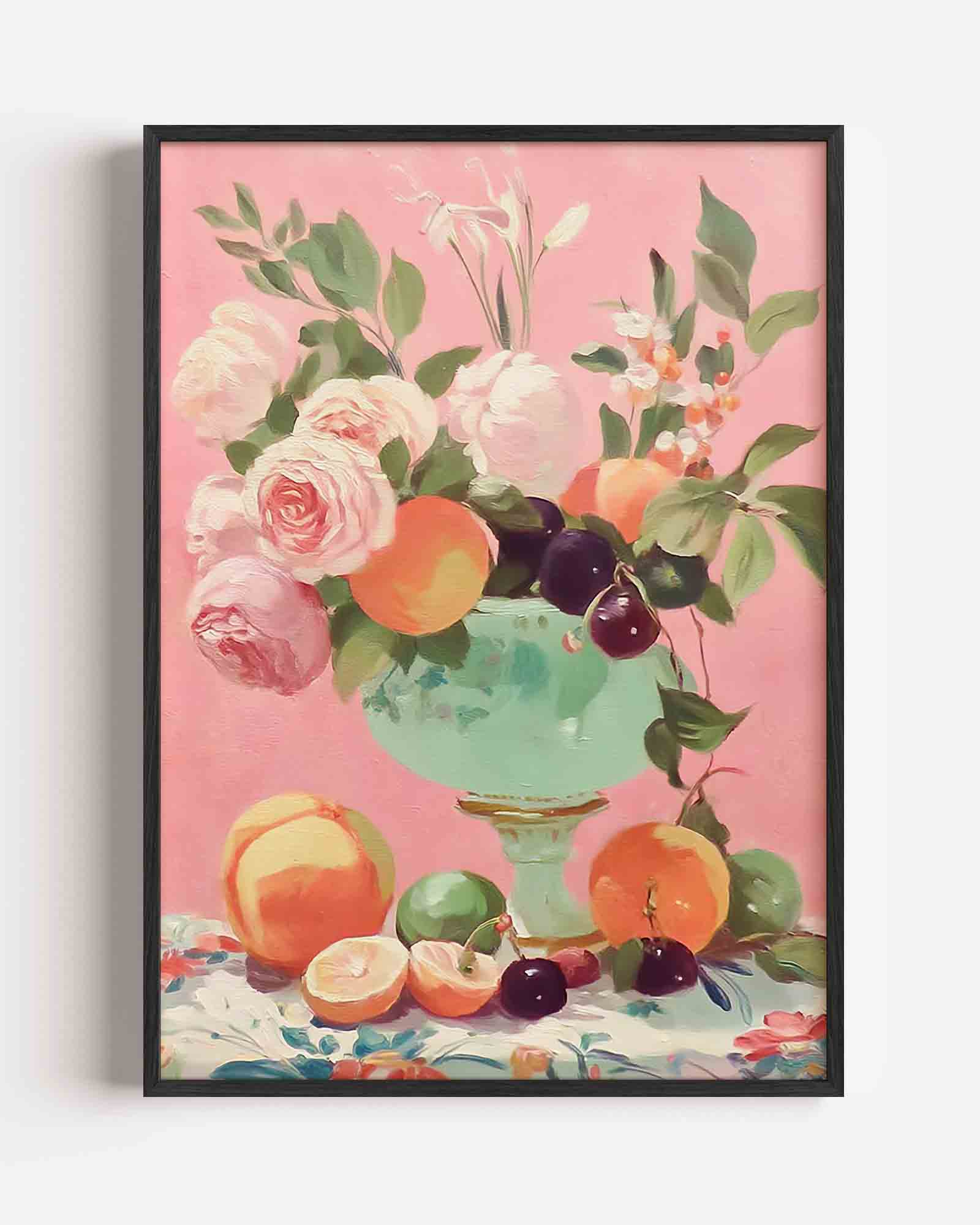 Bloemen en fruit Poster