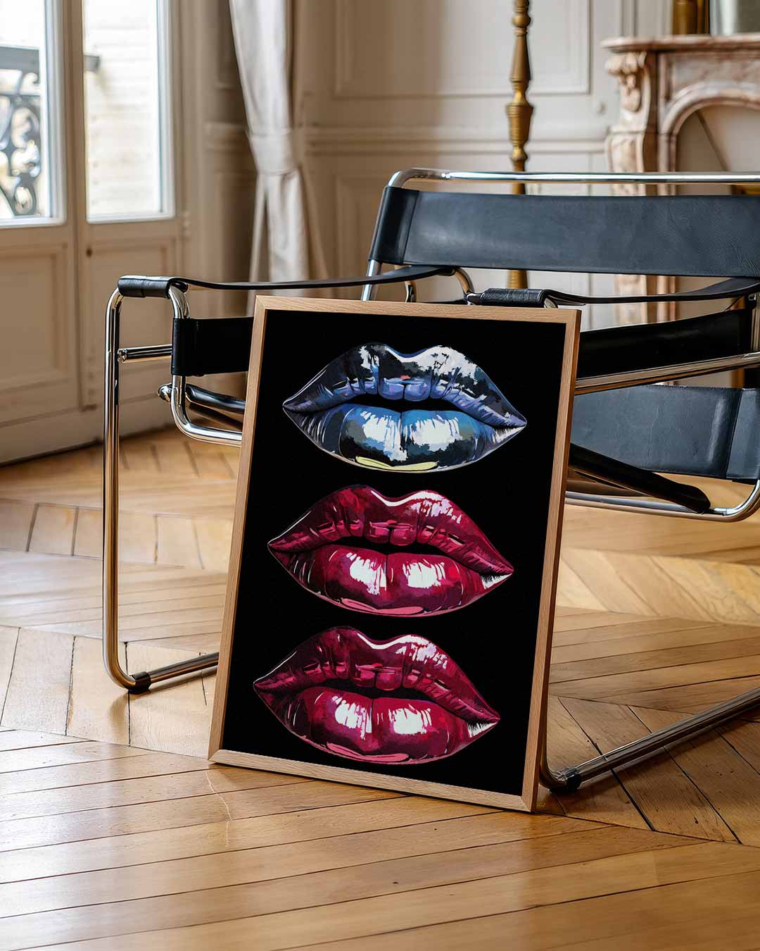 Kleurrijke Lippenkunst Poster-WallArtistic