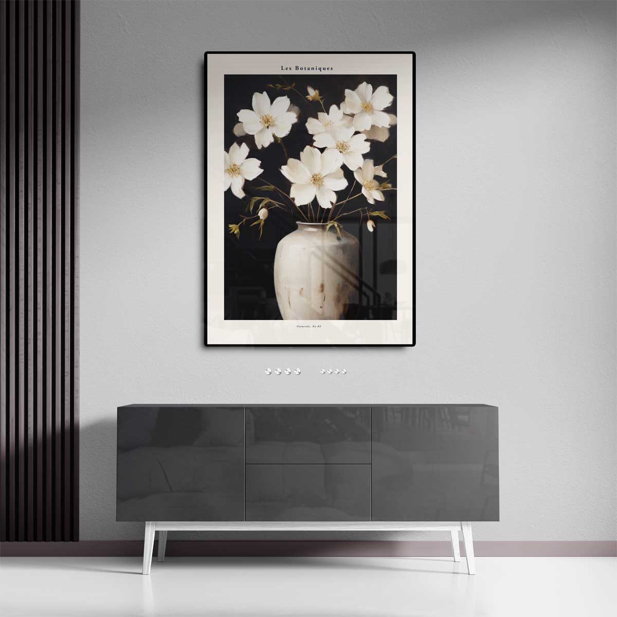 Elegante Bloemen in Rustieke Vaas Kunstwerk-canvas-dibond-plexiglas-wanddecoratie-WallArtistic
