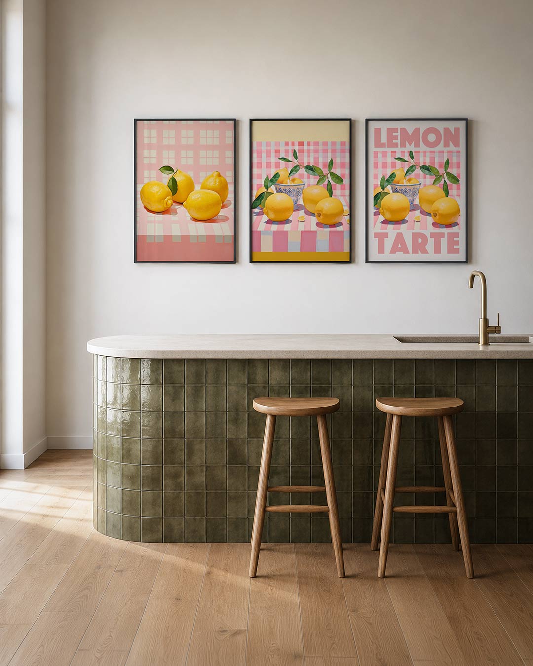 Citroenen en patronen Posterset