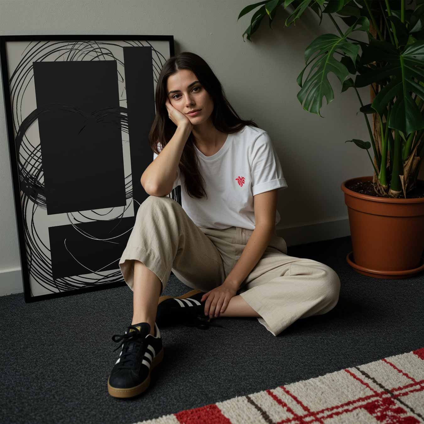 Abstracte Chaos in Zwart Poster-WallArtistic