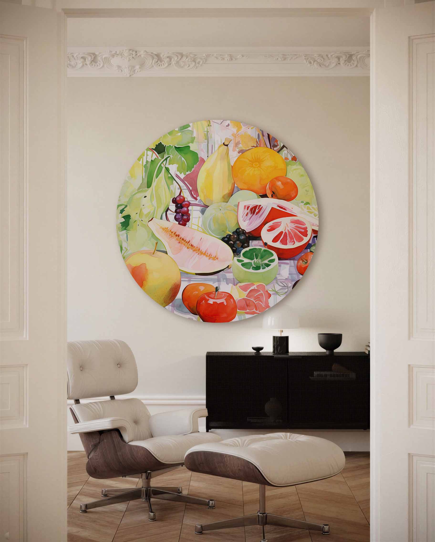 Fruit en bladeren Muurcirkel