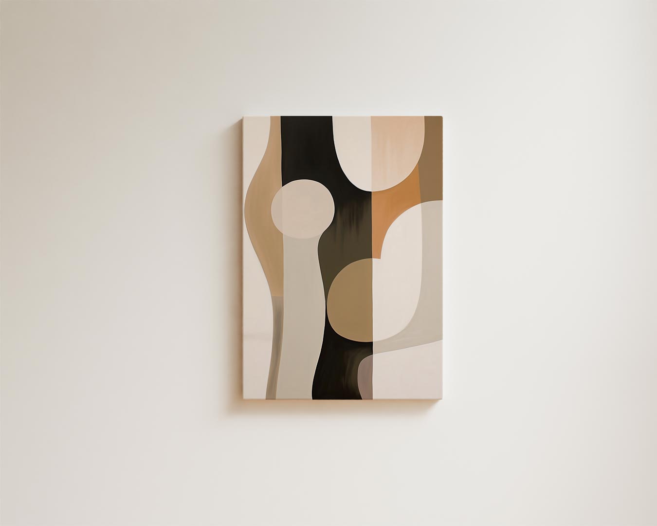 Abstracte Elegantie in Aardetinten Kunstwerk-canvas-dibond-plexiglas-wanddecoratie-WallArtistic