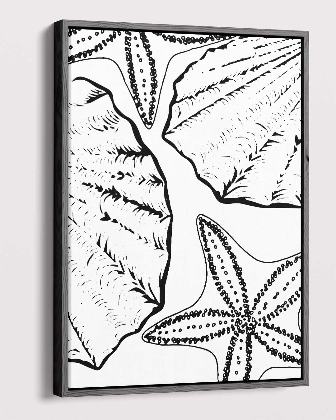 Zeesterren en Schelpen Avontuur Kunstwerk-canvas-dibond-plexiglas-wanddecoratie-WallArtistic