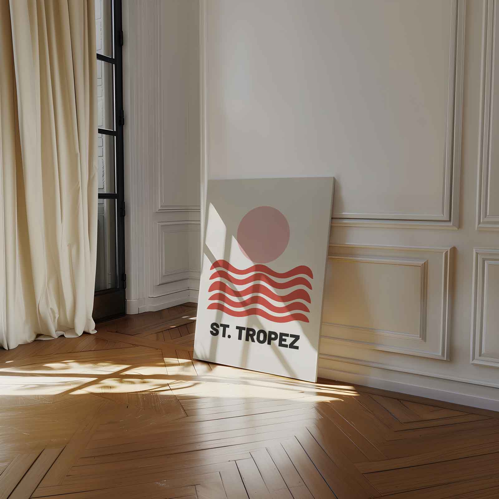 Zonnige St. Tropez Kunstwerk-canvas-dibond-plexiglas-wanddecoratie-WallArtistic