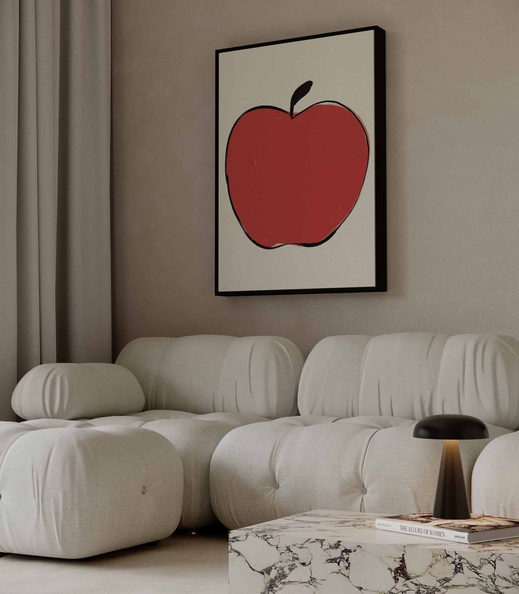 De Levende Appel Kunstwerk-canvas-dibond-plexiglas-wanddecoratie-WallArtistic