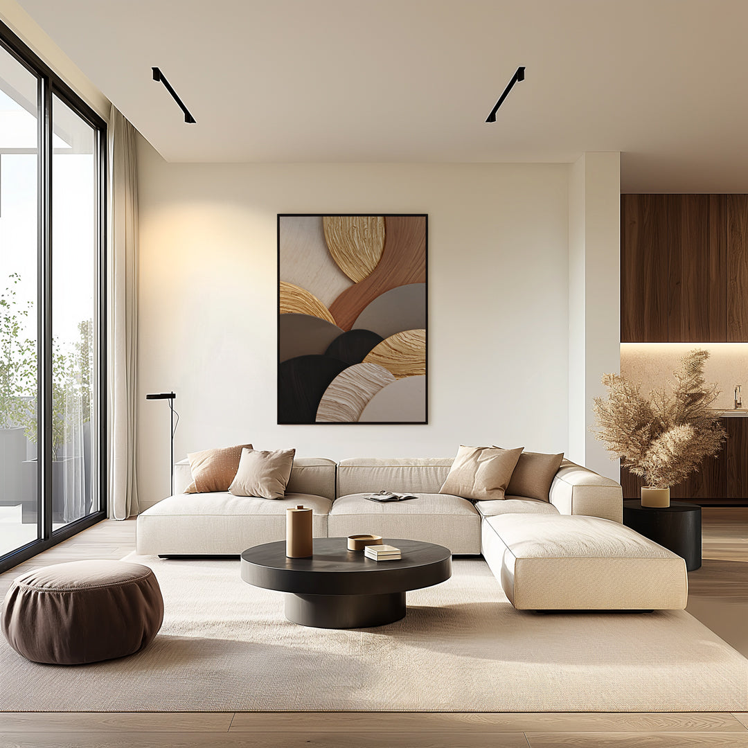 Welke wanddecoratie past bij ronde vormen en organische interieurs?