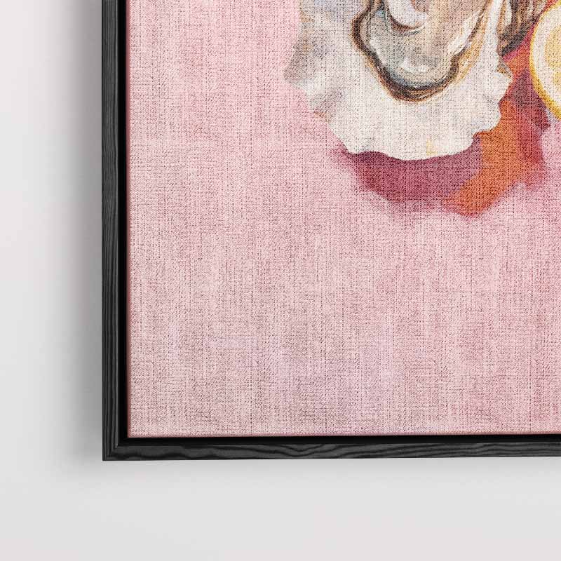 Verfrissende Oester en Citroen Compositie Kunstwerk-canvas-dibond-plexiglas-wanddecoratie-WallArtistic