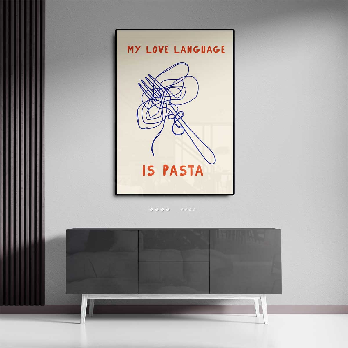 Pasta Liefdestaal Kunstwerk-canvas-dibond-plexiglas-wanddecoratie-WallArtistic