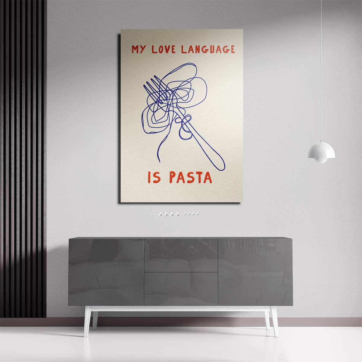 Pasta Liefdestaal Kunstwerk-canvas-dibond-plexiglas-wanddecoratie-WallArtistic