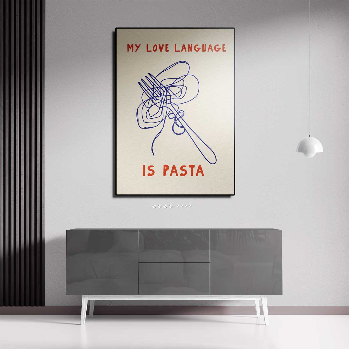 Pasta Liefdestaal Kunstwerk-canvas-dibond-plexiglas-wanddecoratie-WallArtistic