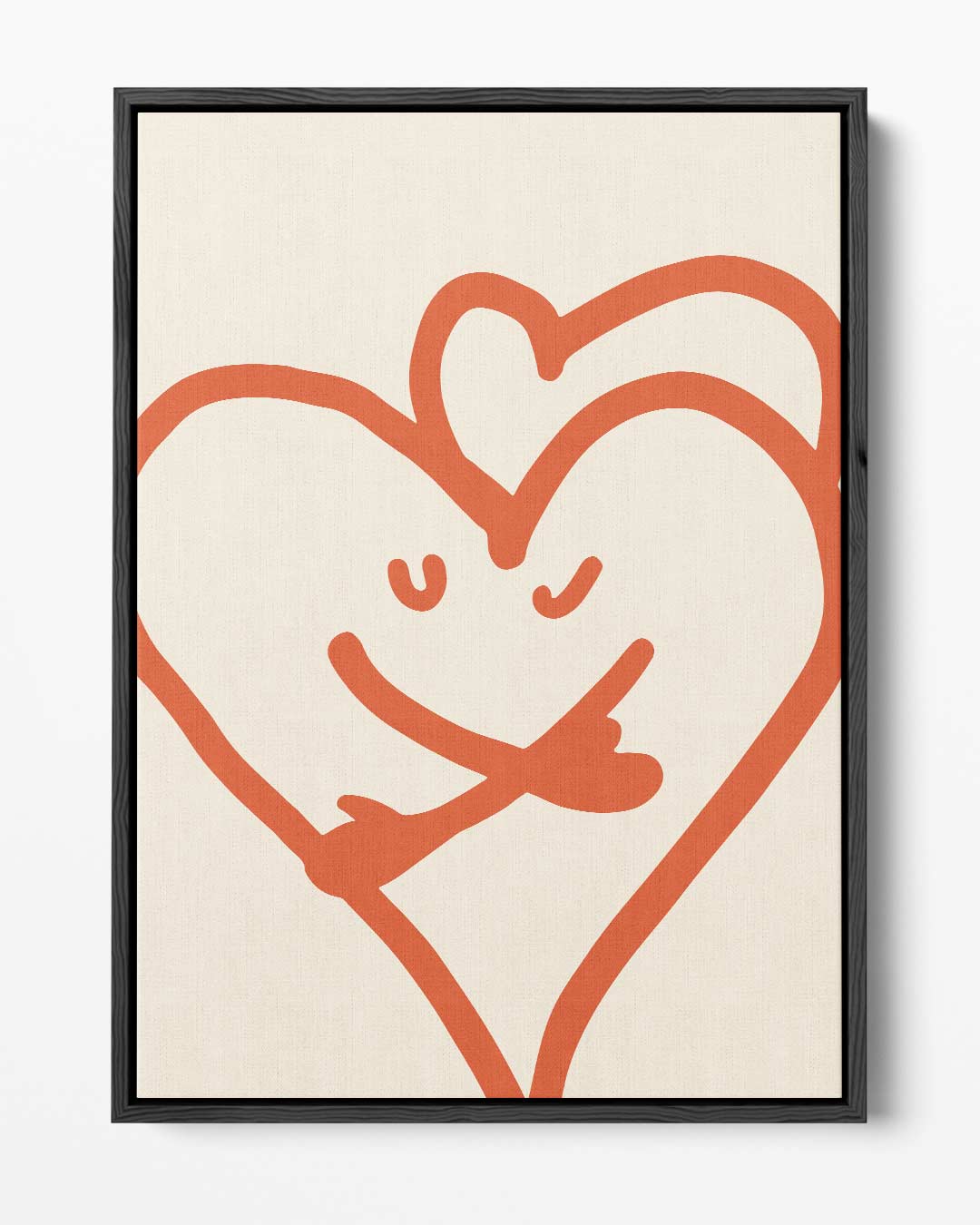 Vrolijke Hartjesknuffel Kunstwerk-canvas-dibond-plexiglas-wanddecoratie-WallArtistic