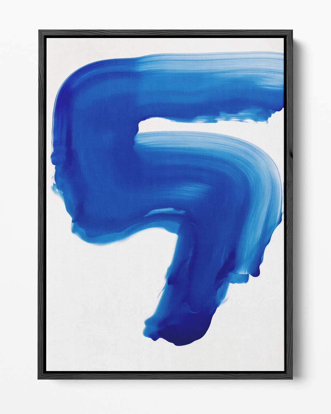 Blauwe Expressie Kunstwerk-canvas-dibond-plexiglas-wanddecoratie-WallArtistic