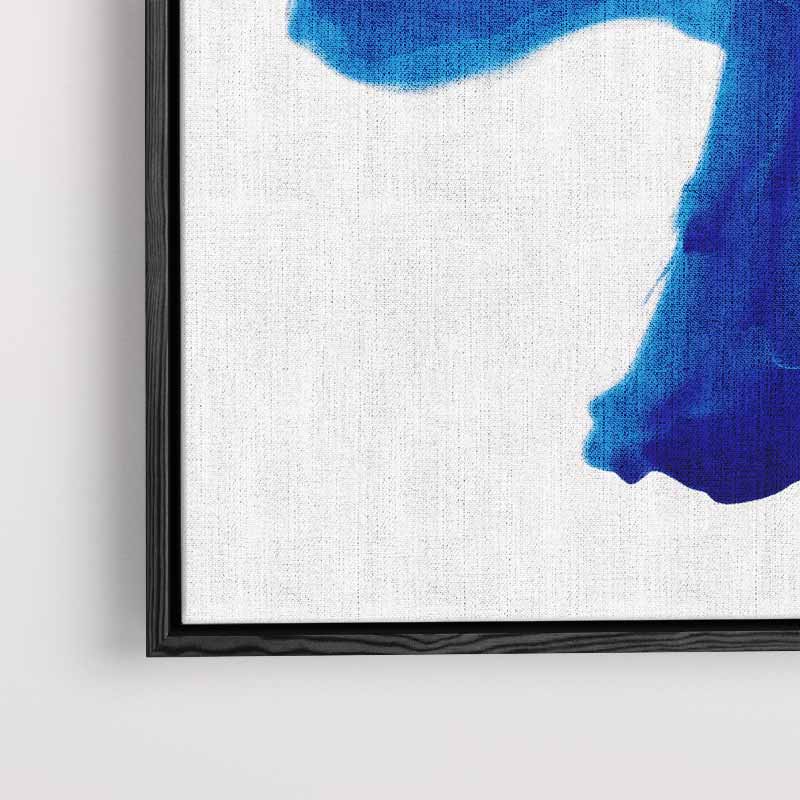 Blauwe Expressie Kunstwerk-canvas-dibond-plexiglas-wanddecoratie-WallArtistic