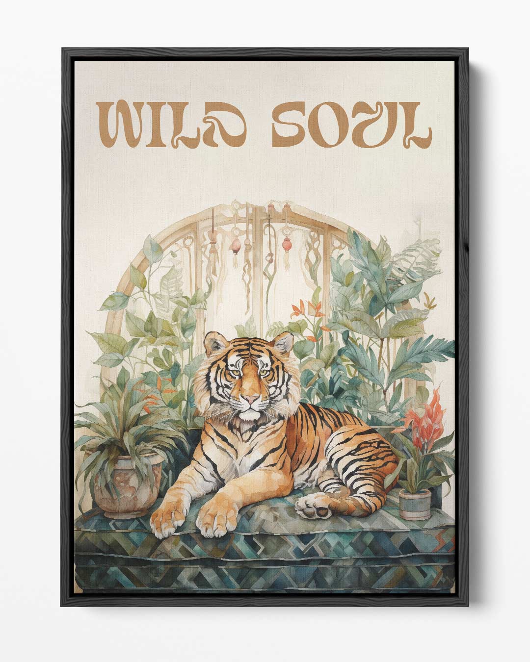 Wilde Ziel Tijgerprint Kunstwerk-canvas-dibond-plexiglas-wanddecoratie-WallArtistic