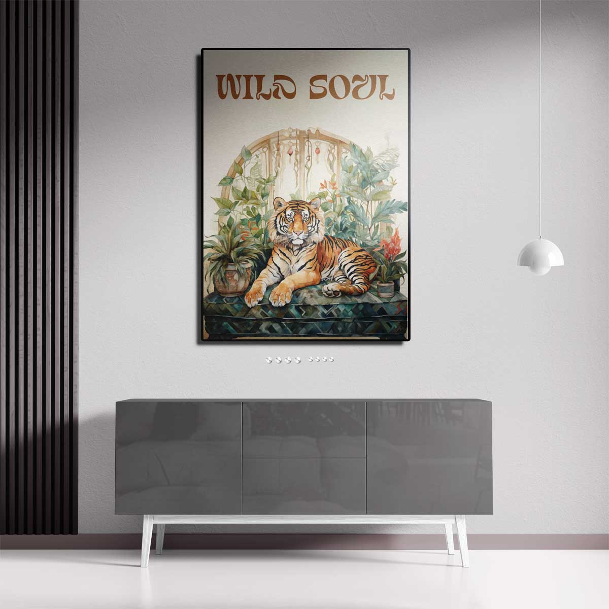 Wilde Ziel Tijgerprint Kunstwerk-canvas-dibond-plexiglas-wanddecoratie-WallArtistic