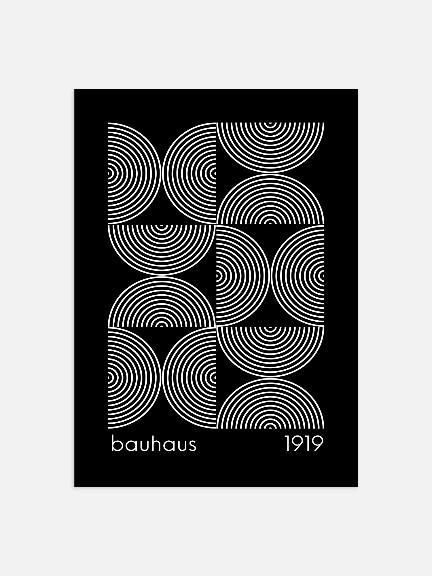 Bauhaus black 1919 Poster