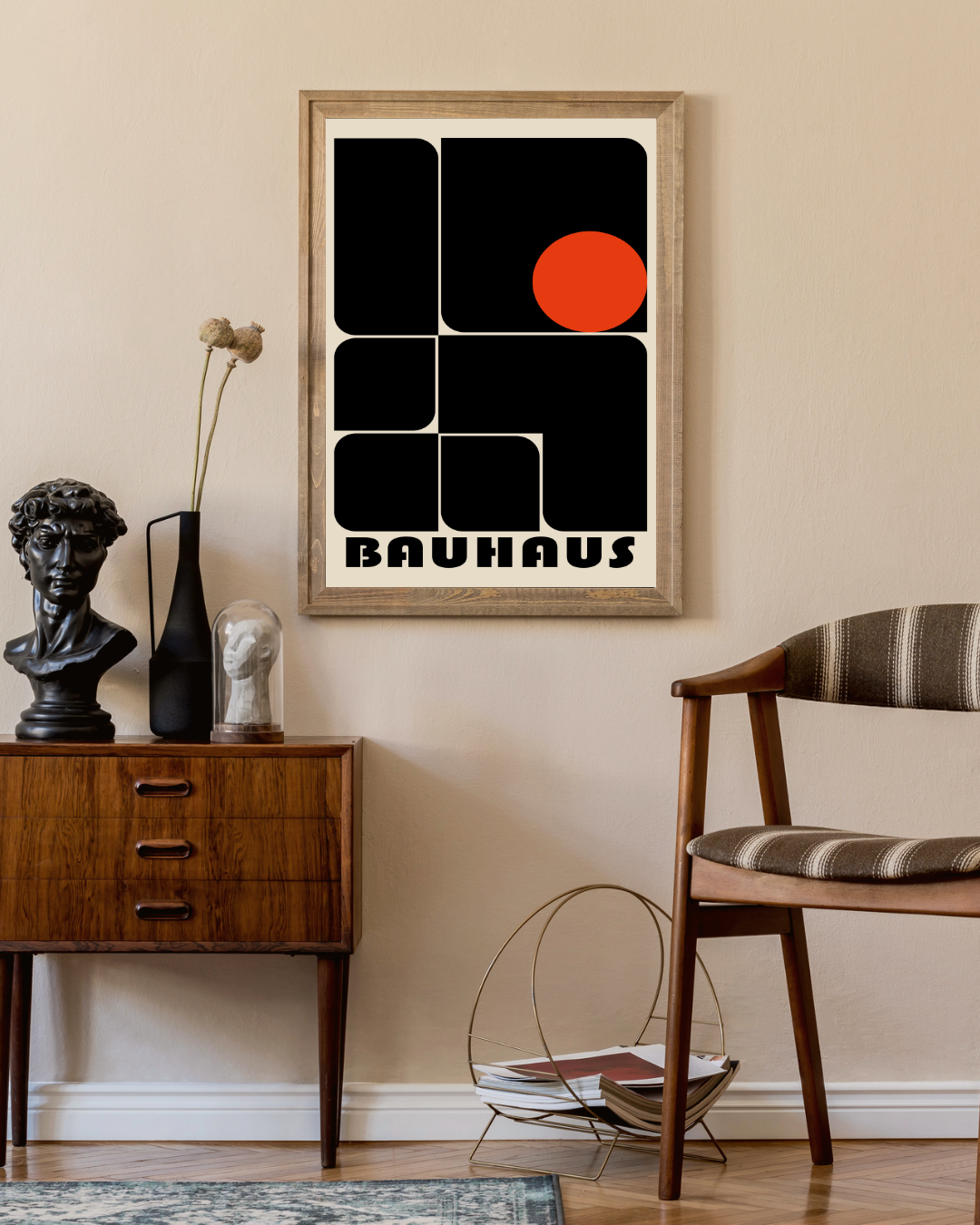 Bauhaus rode stip Poster