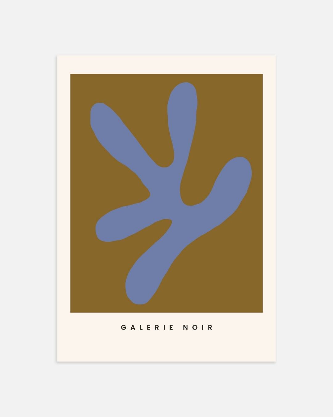 Blauwe vorm galerie noir Poster