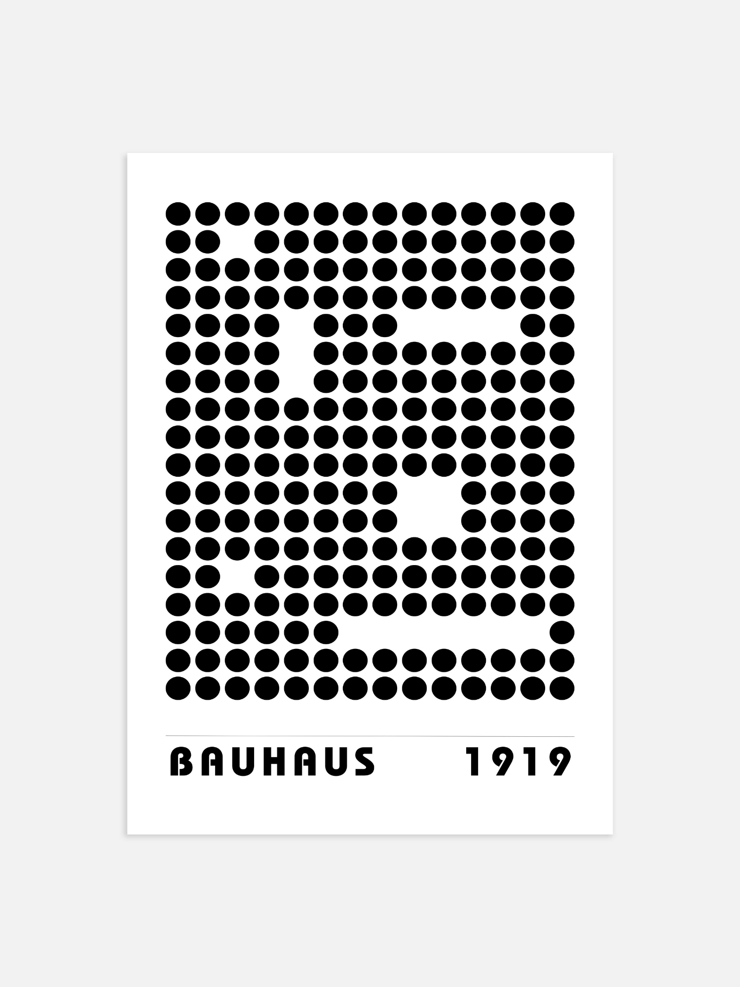 Bauhaus black and white 1919 Poster