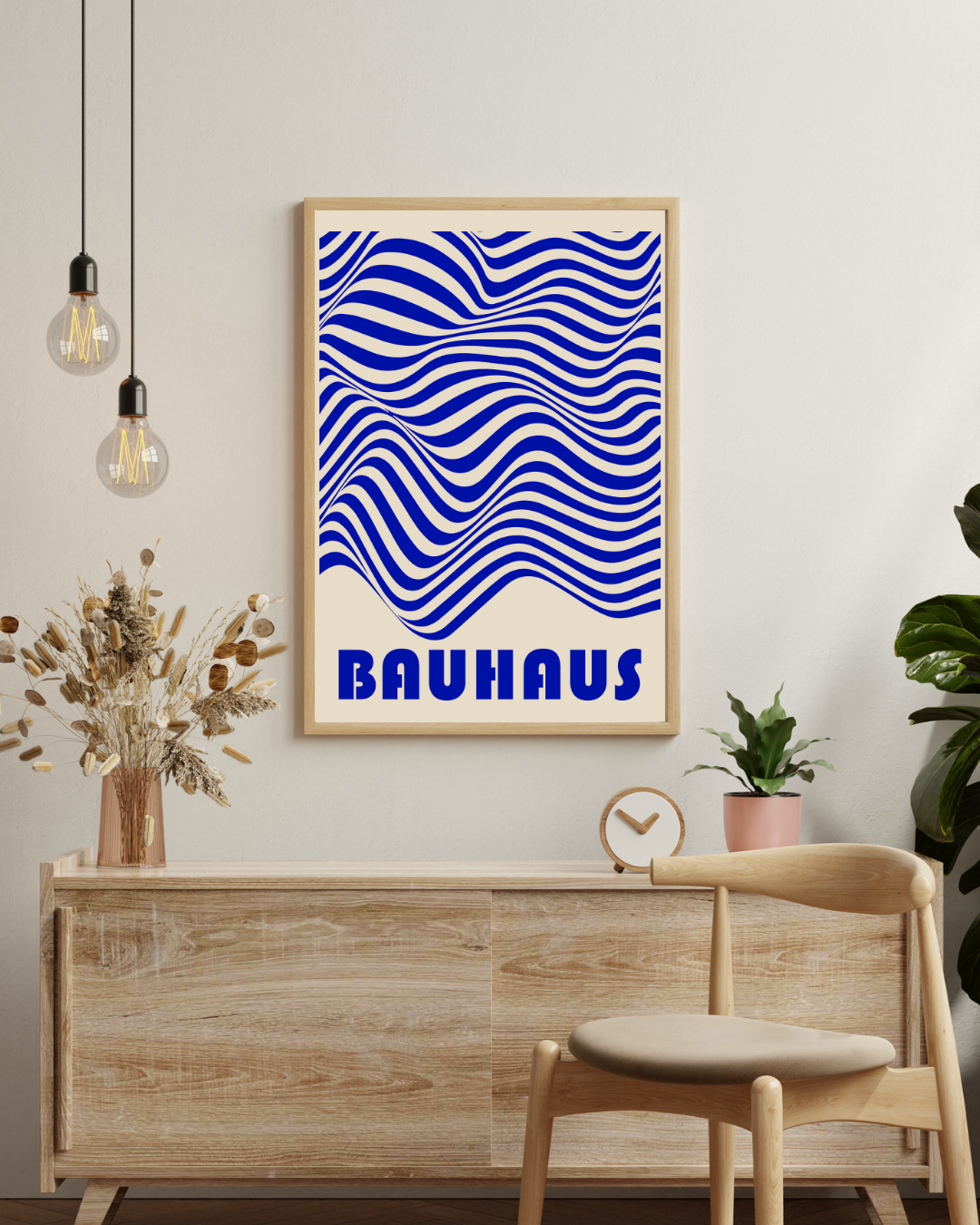 Bauhaus zebra blauw Poster