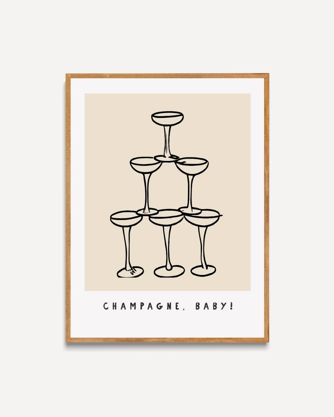 Champagne piramide Poster