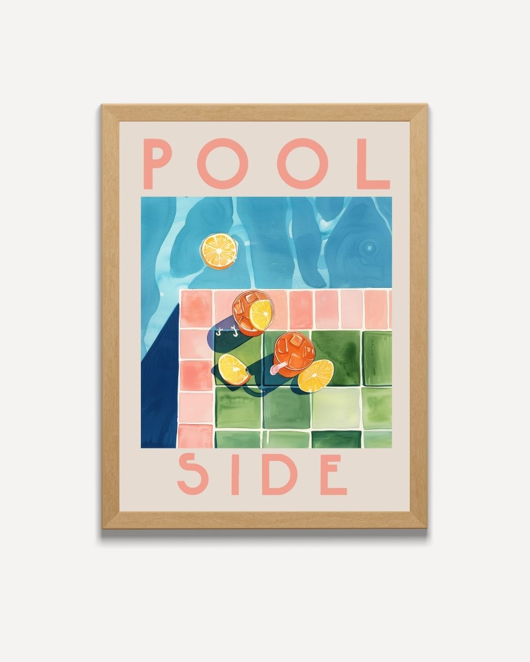 Poster am Pool