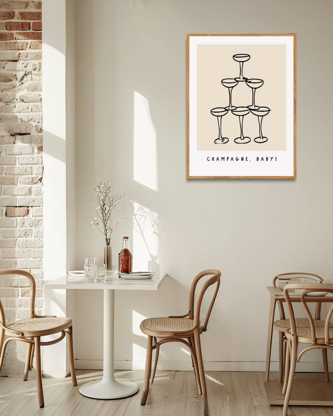 Champagne piramide Poster